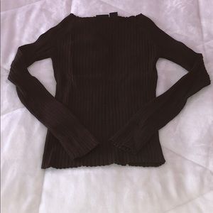 Brown Stretchy Long Sleeve